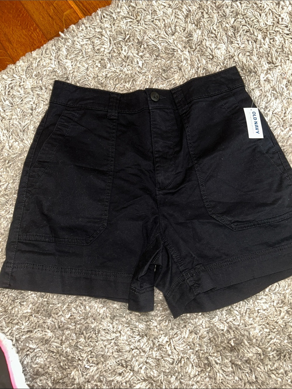 Old Navy Black Women's Casual Pocket Bermuda Shorts
